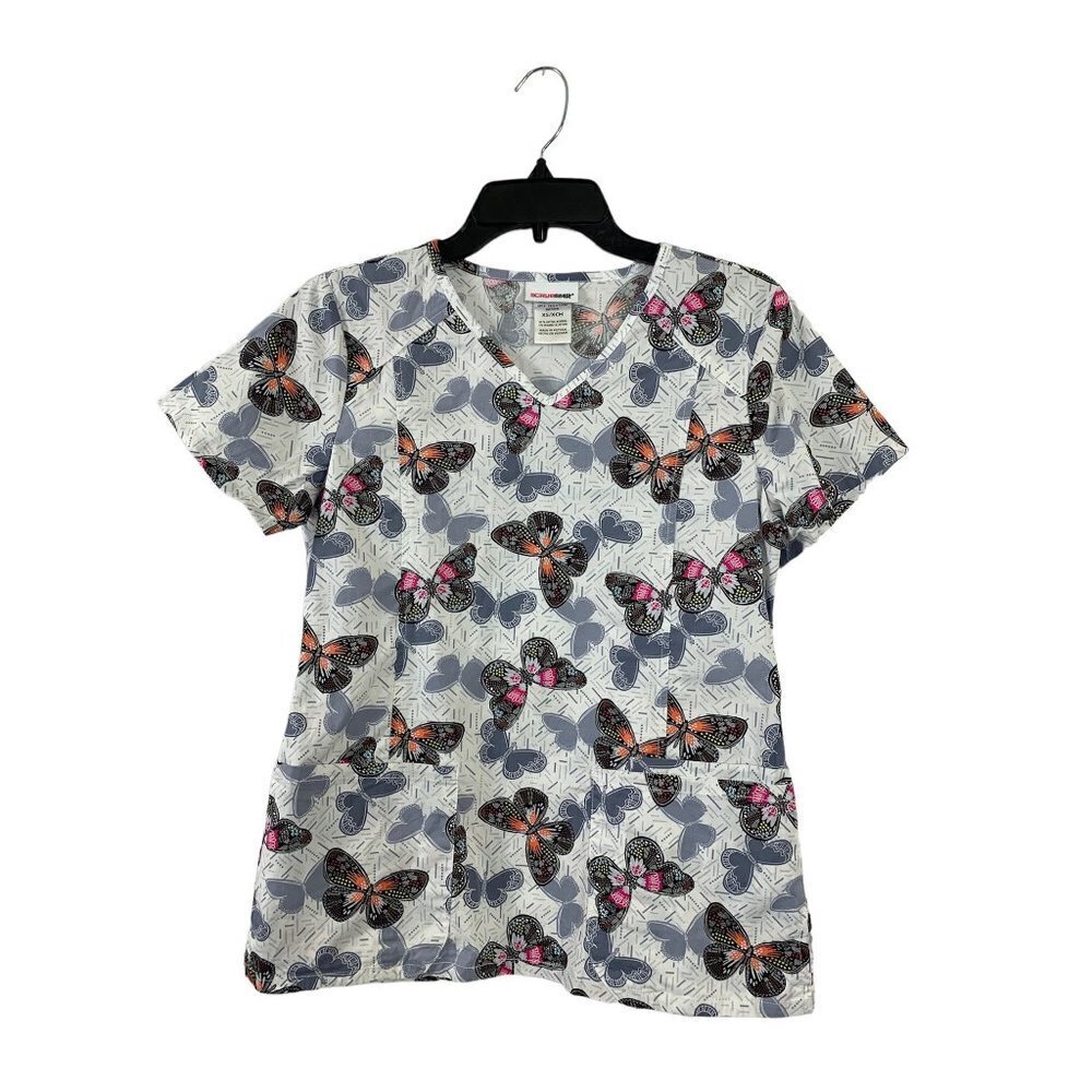 Scrubstar Women's Butterflies Scrub Top - Picture 1 of 6